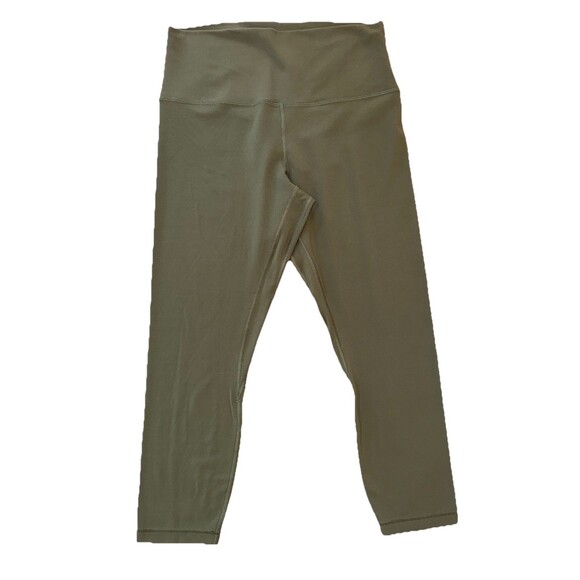 Lululemon Align High-Rise 7/8 Leggings Dark Olive Nulu Size 10 23” Yoga Casual - Picture 2 of 8